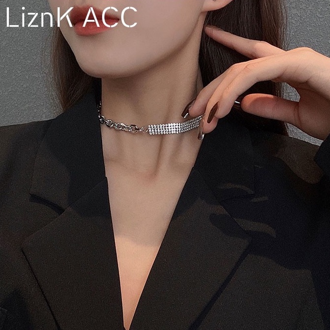 Dây Chuyền Choker Hạt Đá , Vòng Cổ Đính Hạt Sang Chảnh