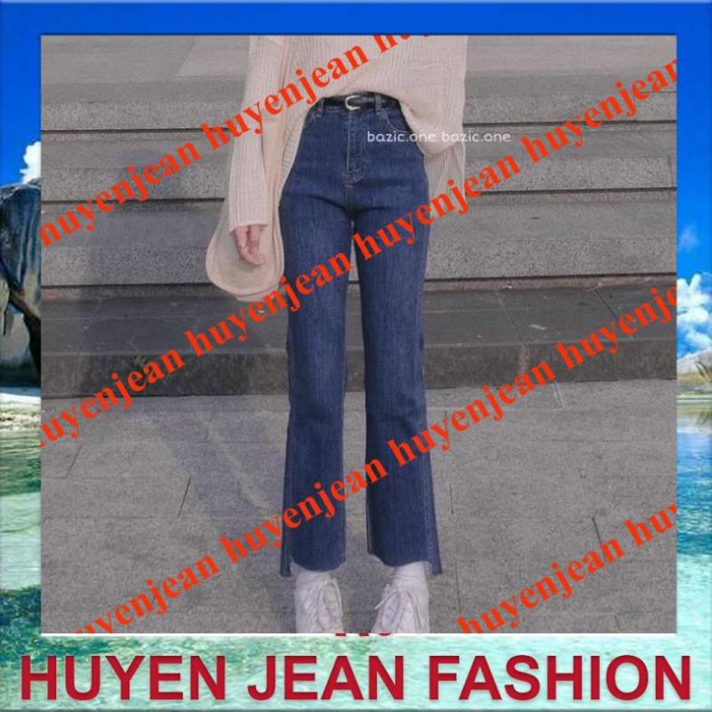 quần ống ống đứng cách điệu gấu siêu tôn dáng