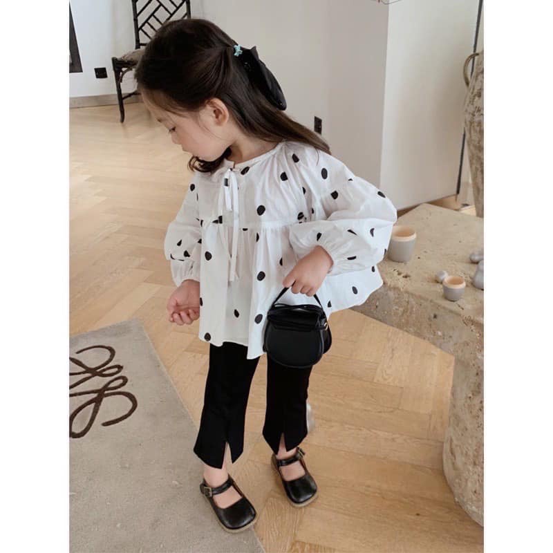Set babydoll cho bé gái mix quần legging xẻ gấu