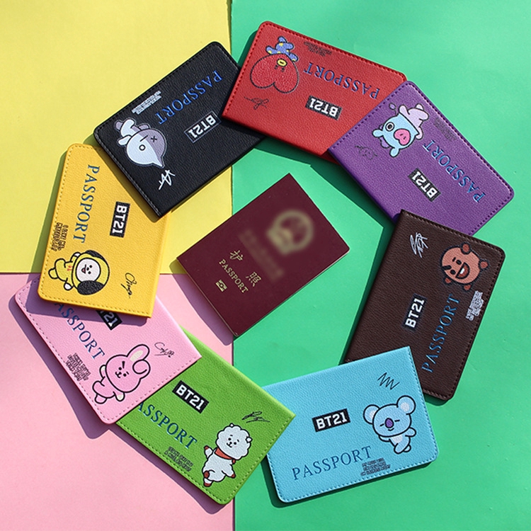 Bao Da Pu Đựng Hộ Chiếu Cho Fan Của Bts Bt21