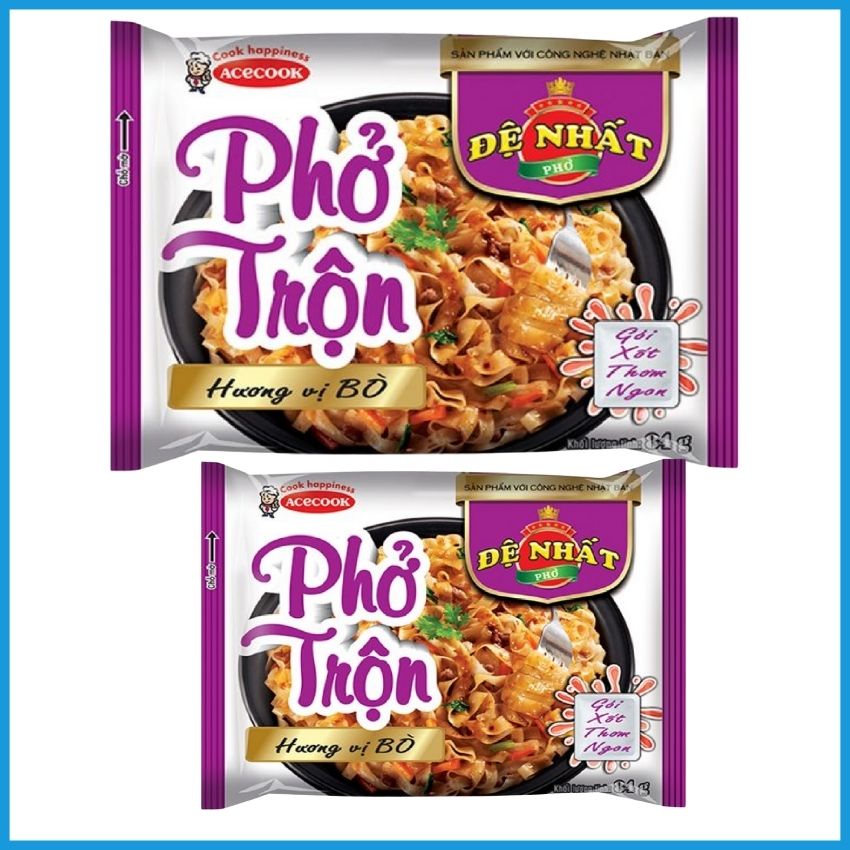 Phở Trộn Đệ Nhất Hương vị Thập Cẩm Cay, Hương vị Bò thùng 18 gói x84g MPTĐN01