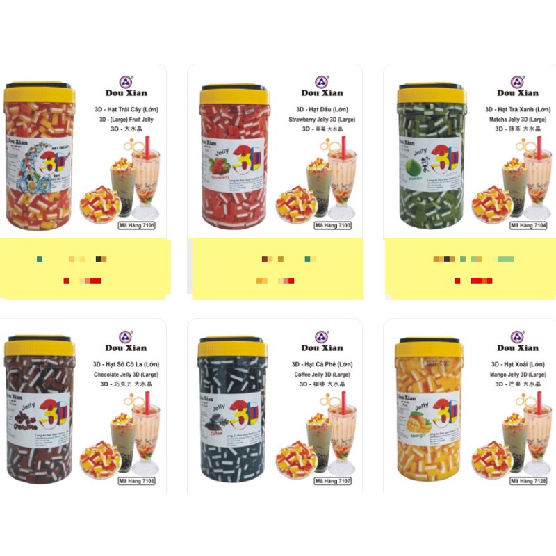 Thạch rau câu 3d Dou Xian 2.5kg