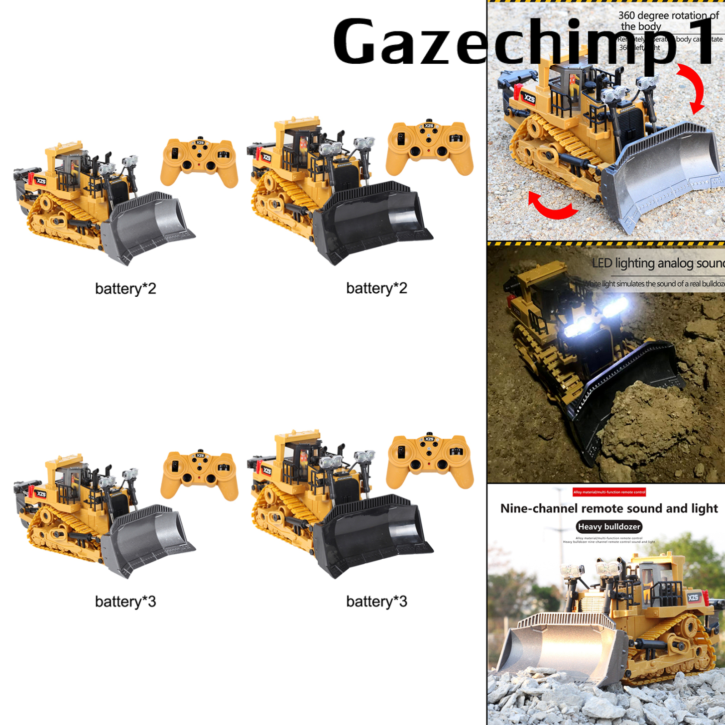 RC Xe Ủi Đất Điều Khiển Từ Xa Gazechimp1