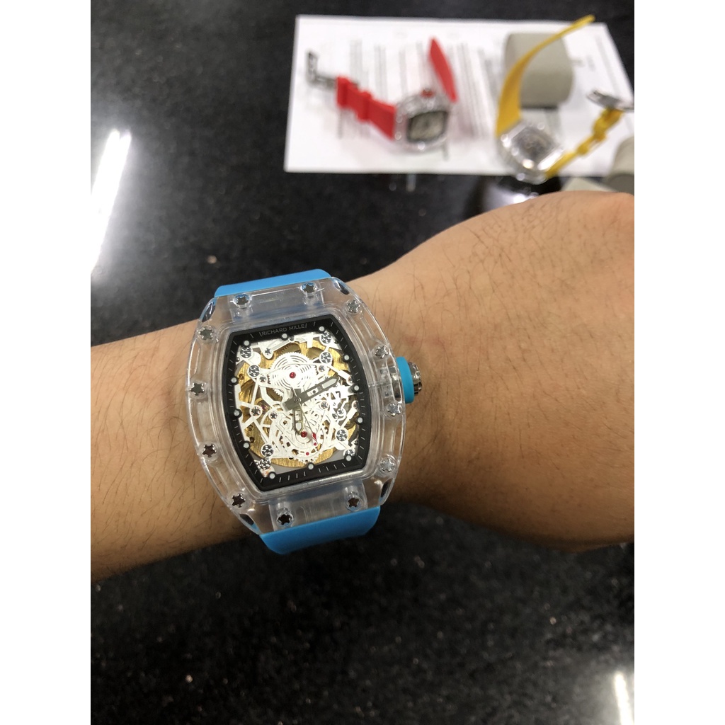 Đồng Hồ Nam RM Tourbilon Xuyên Thấu 42mm, Máy Cơ Automatic Thụy Sĩ 2021