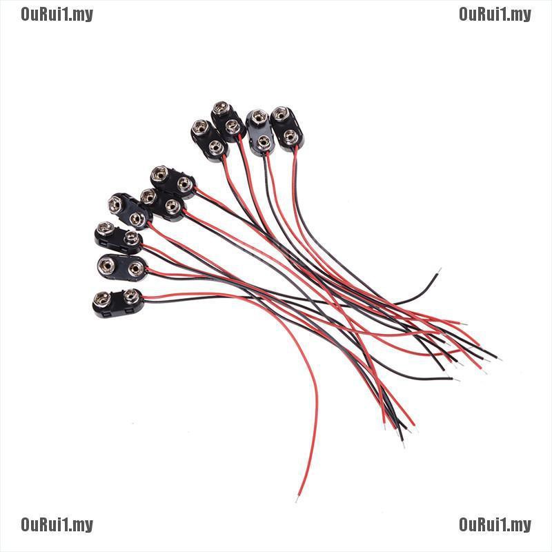 Set 10 Dây Nối Pin 9v 150mm Hs