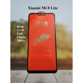 Kính Cường lực full màn 111D Xiaomi Mi 8 Lite