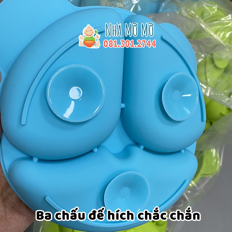 Khay silicon ba ngăn cho bé ăn dặm BLW - Nhà Mỡ