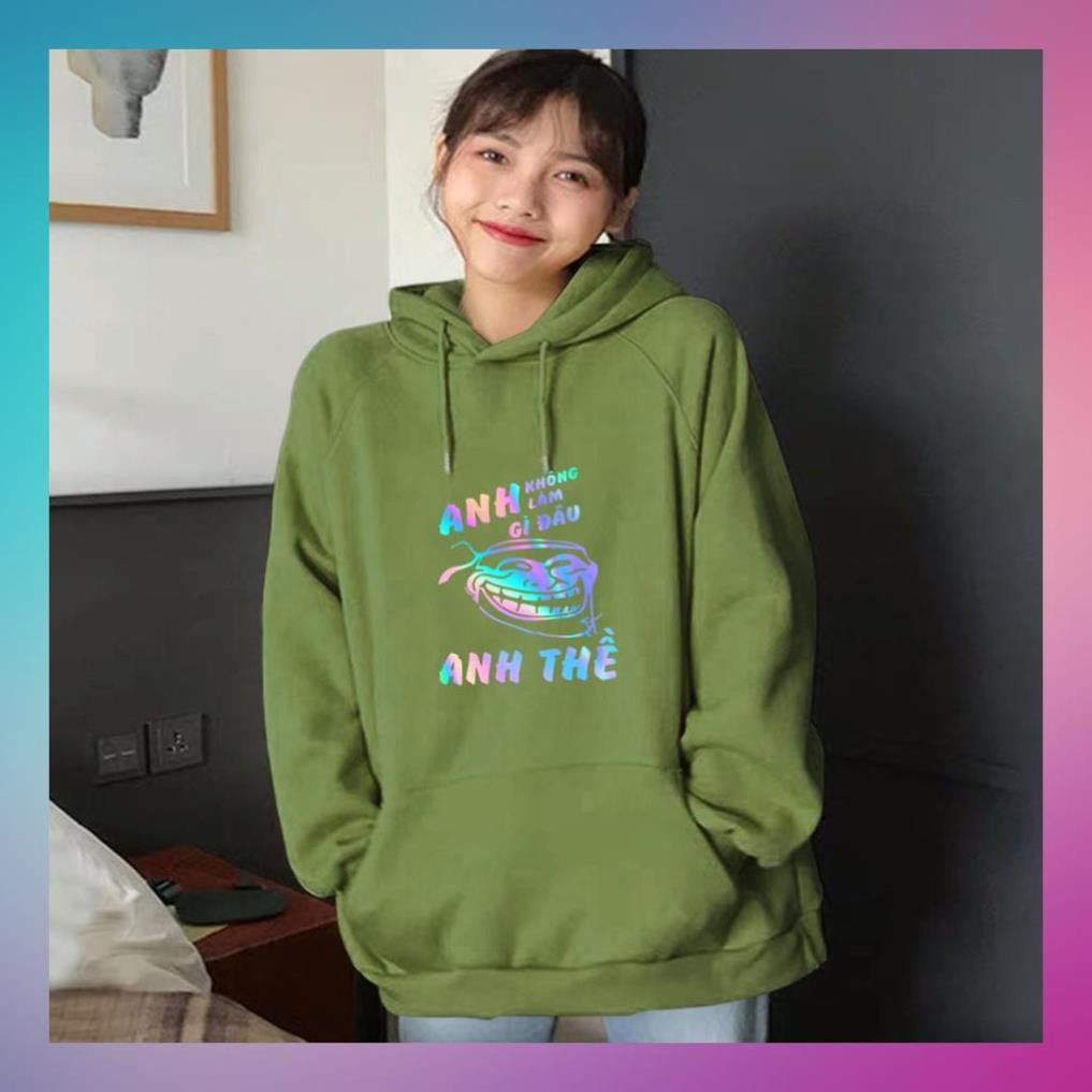 [UY TÍN-CHẤT LƯỢNG] Áo Khoác Nỉ Hoodie Phản Quang Anh Không Làm Gì Đâu PQ02KN