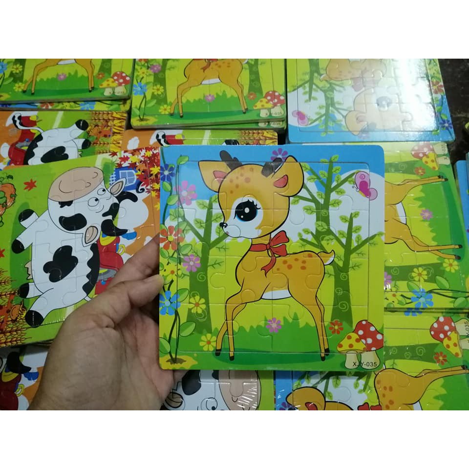 Xả Kho] Đồ chơi thông minh Montessori - Bảng gỗ ghép hình 16 miếng