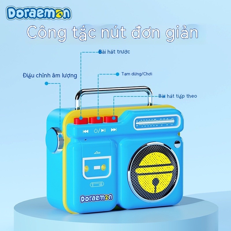 Loa Bluetooth Không Dây Mini Siêu Trầm Hình Doraemon Sử Dụng Ngoài Trời 5.0
