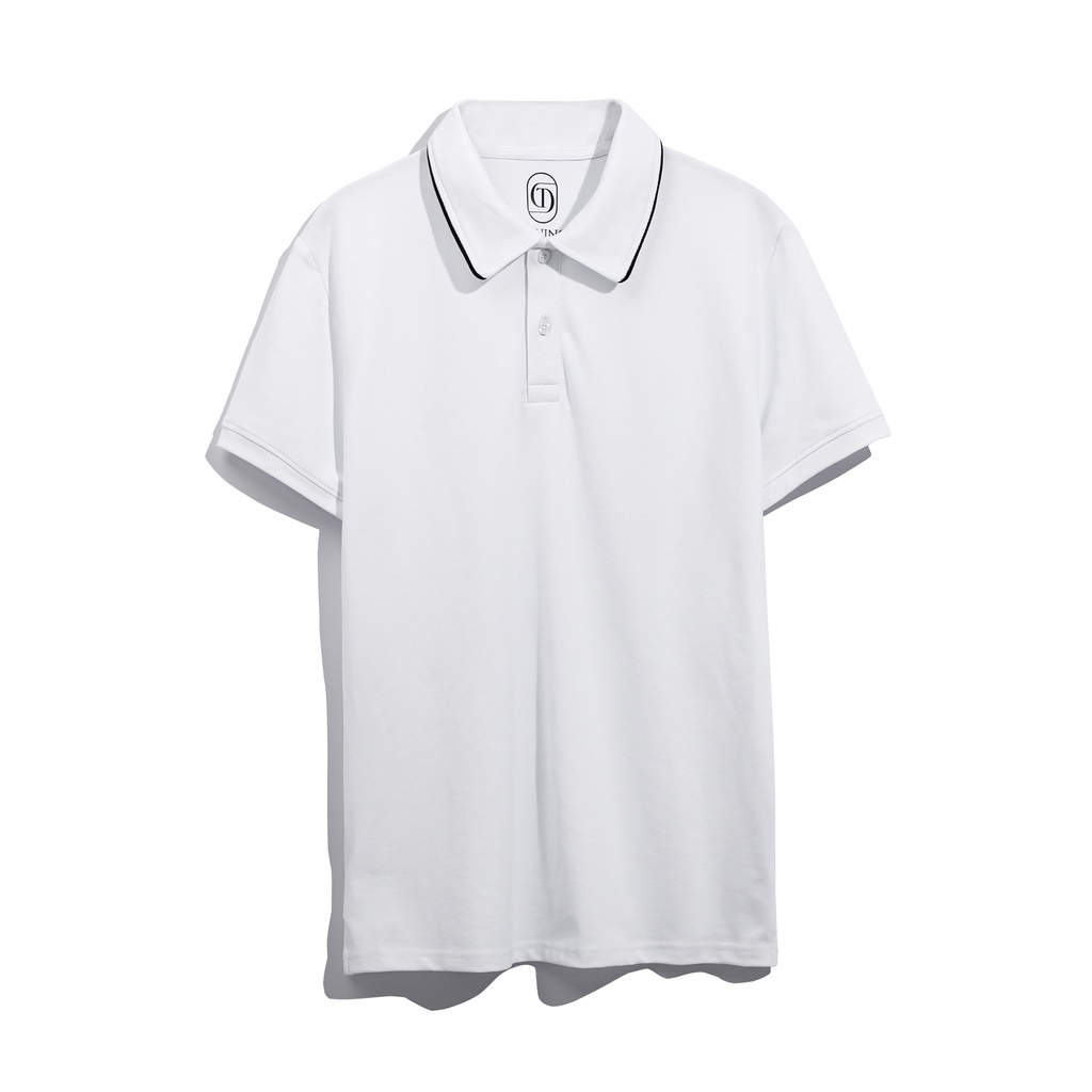 Áo Thun Nam  Polo  Cotton Mát Mịn, Thiết Kế Trắng Sang Trọng, Trắng