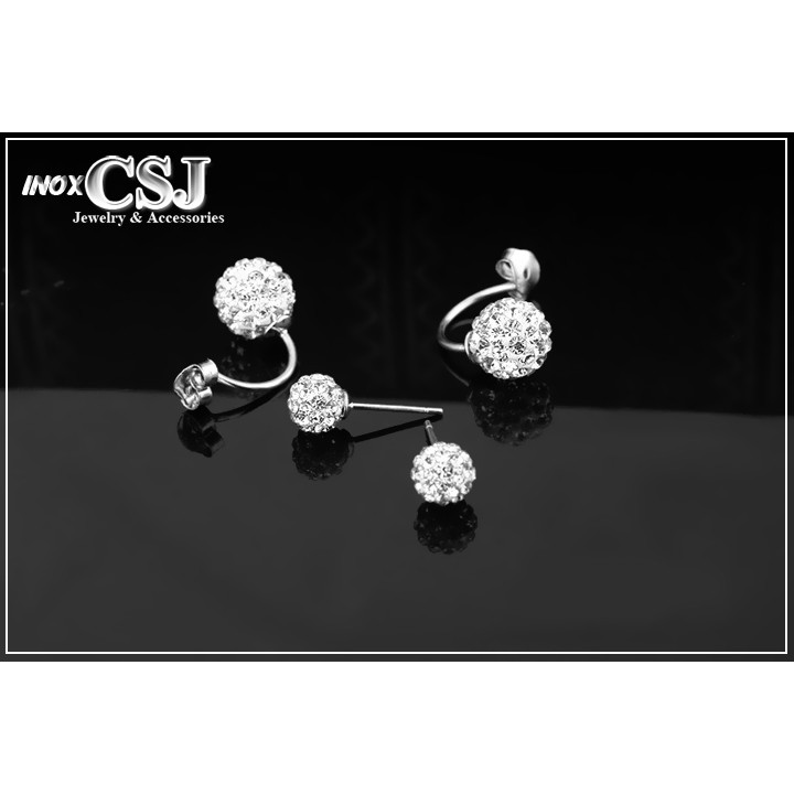 Hoa tai (bông tai) 2 hạt châu cao cấp cực xinh