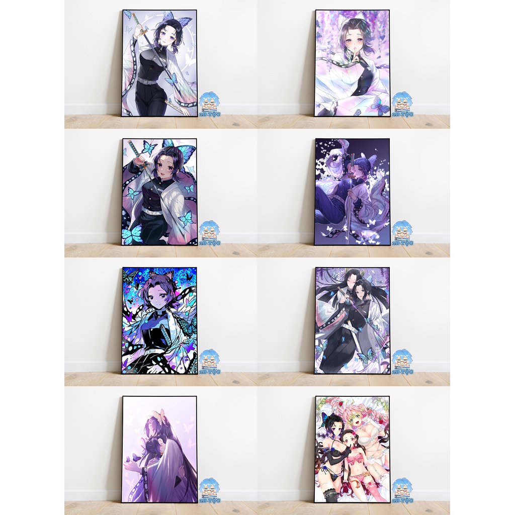 Poster A3 Kochou Shinobu  (3) Anime Manga Kimetsu No Yaiba chất liệu giấy cao cấp - 2D Tộc Shop