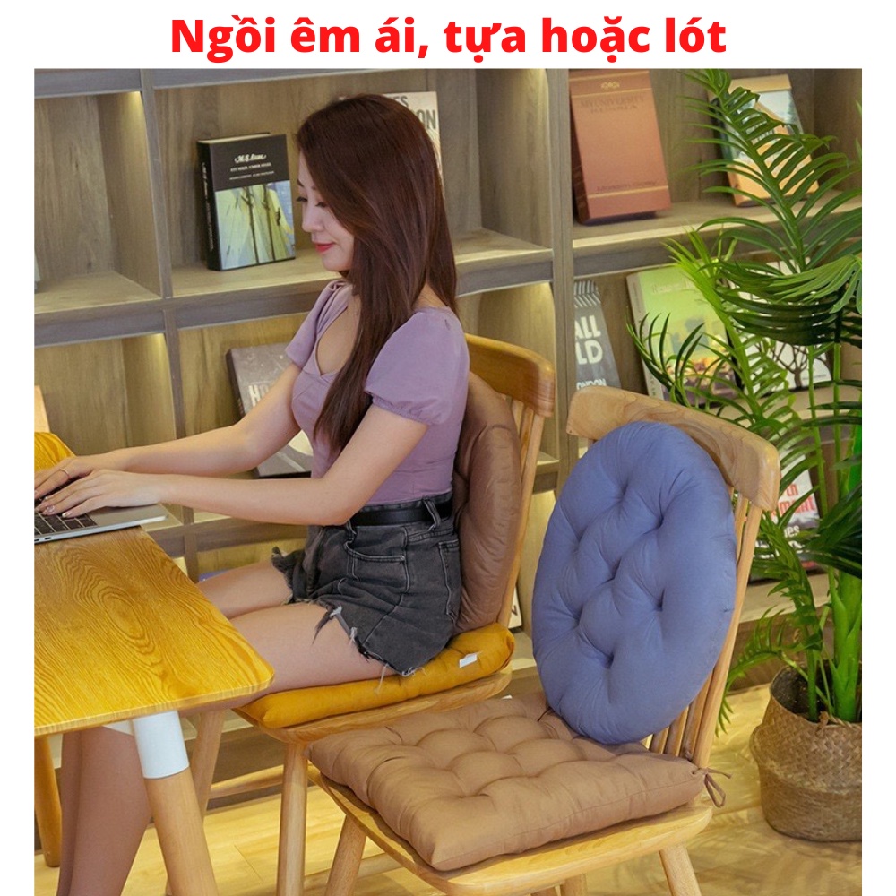 Đệm ngồi bệt tròn, nệm lót ghế vuông ngồi bàn trà nhật , trang trí quán cafe, trà sữa 40x40cm có dây buộc mã ĐD