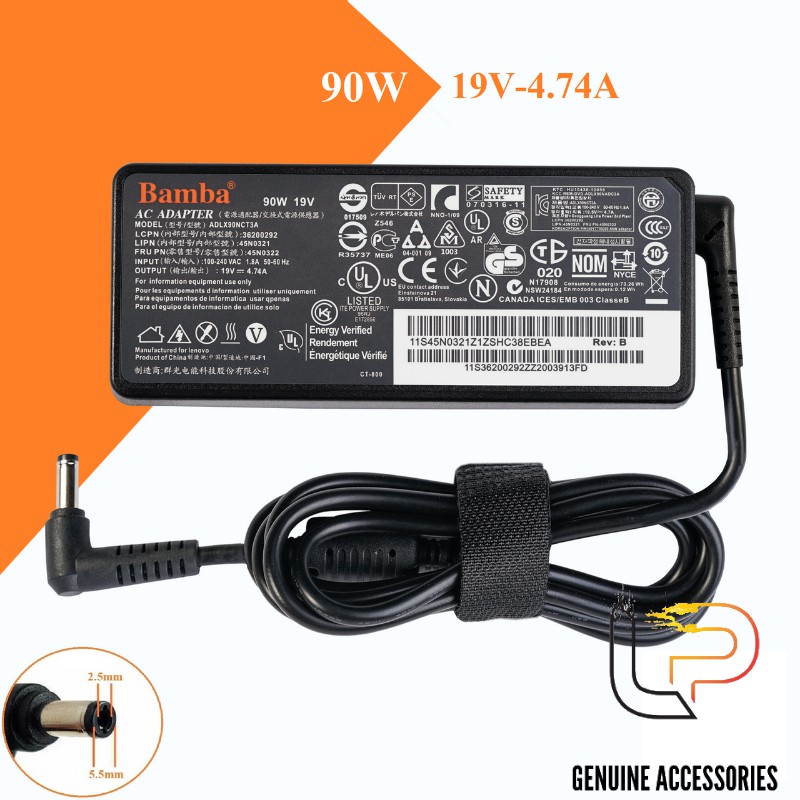 BỘ SẠC LAPTOP 19V-4.74A BAMBA -  ADAPTER SỬ DỤNG CHO LAPTOP 19V-4.74A BAMBA