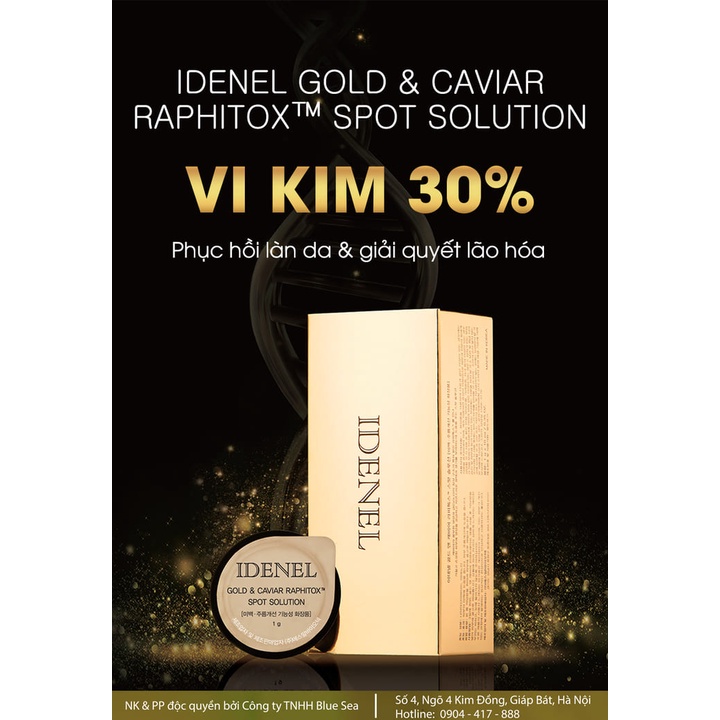Vi Kim Vàng Gold & Caviar – Spot Solution vi kim Raphitox và Retinol giải pháp vi kim tại nhà đẩy lùi lão hóa