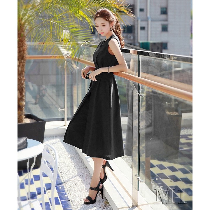 Jumpsuit giả đầm 2 trong 1 kèm thắt lưng thời trang cực cá tính và dễ thương- SJ001165