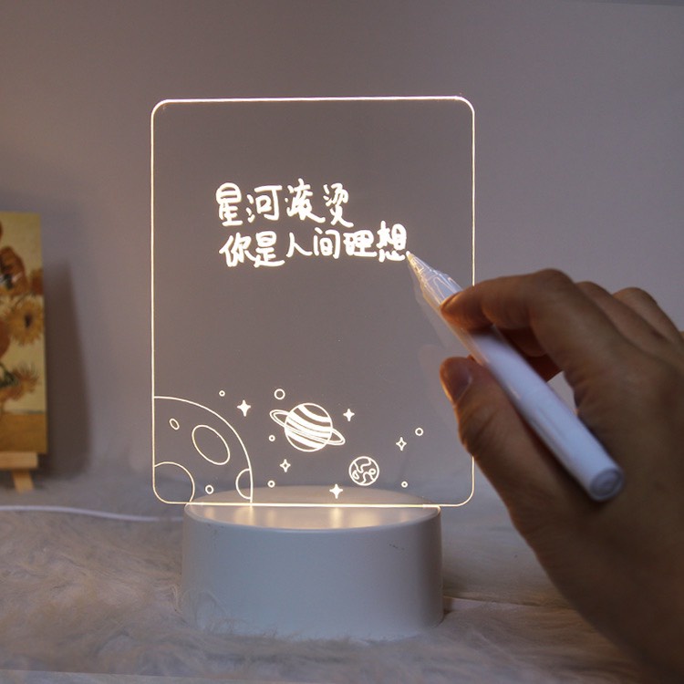 Đèn Ghi Chú Gắn Bảng Mica, Đèn Ngủ Ghi Chú