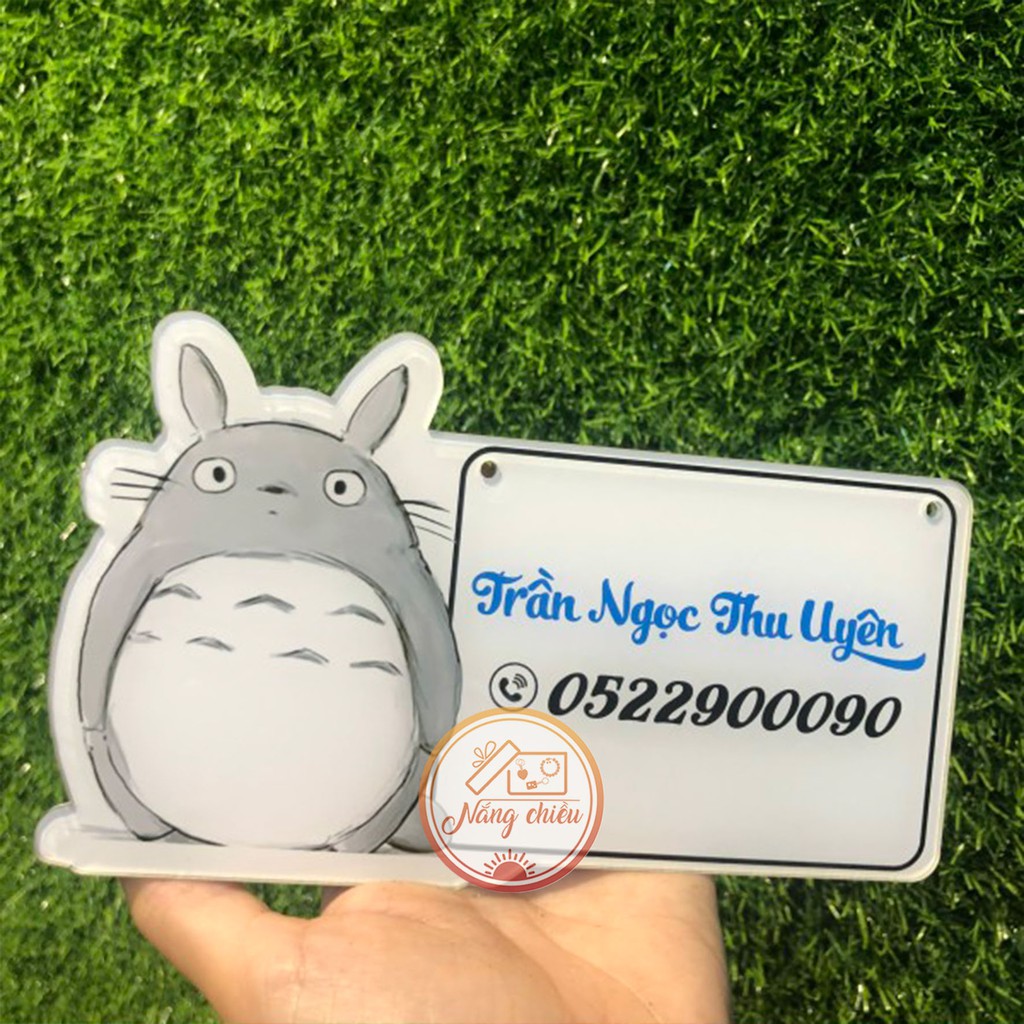 [BIỂN HIỆU MICA TREO SHOP] - Thiết kế theo yêu cầu - Free thiết kế - Mẫu chèn hình Totoro đàng yêu