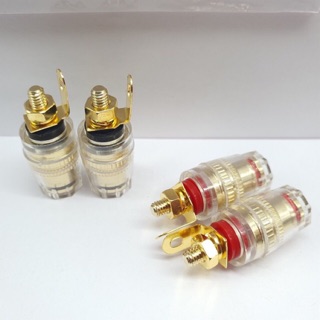 04 cái Jack cọc loa gim bắp chuối - Jack Bắp Chuối 4mm Bằng Đồng Cao Cấp