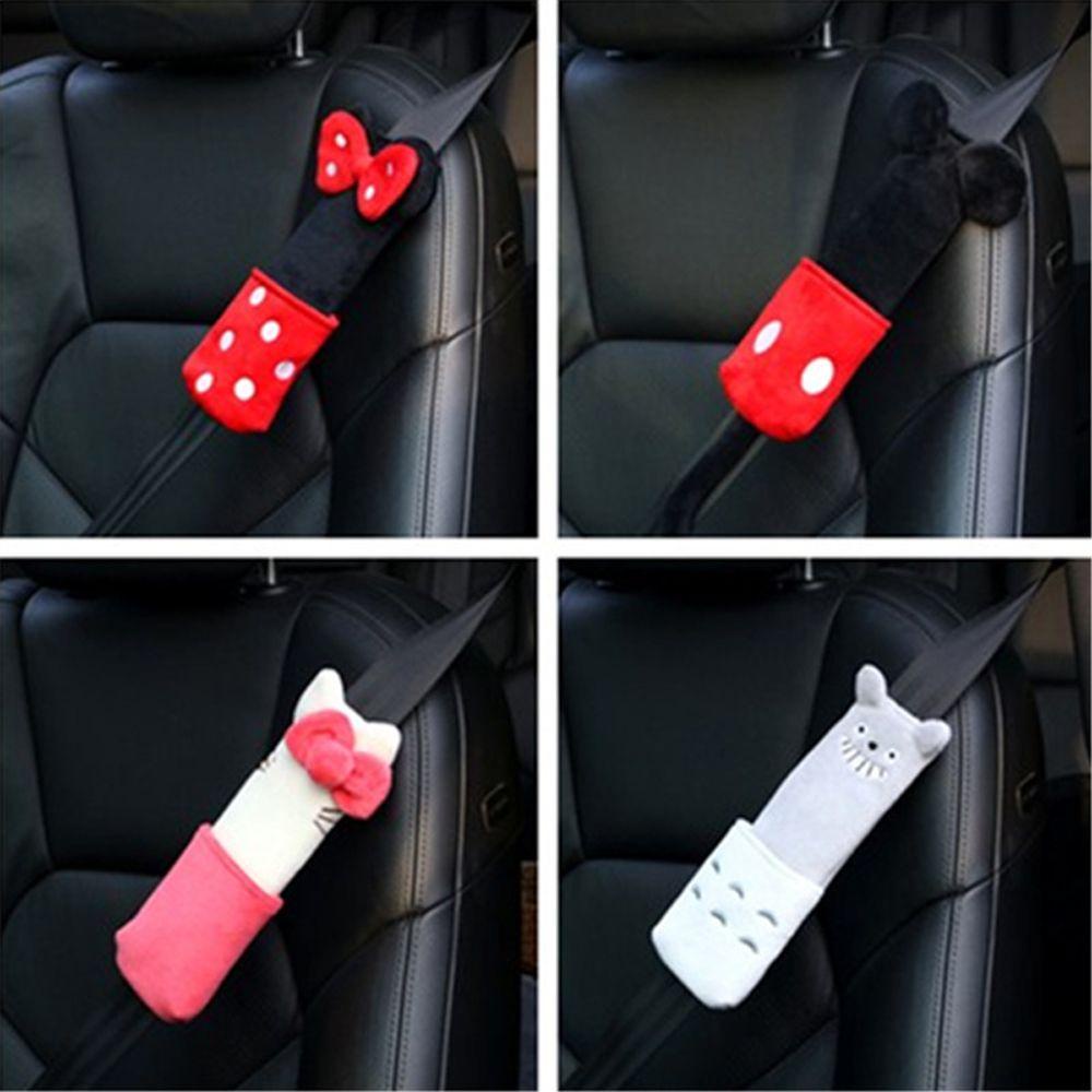 Vỏ Bọc Dây Đai An Toàn Xe Hơi Họa Tiết Chuột Mickey / Pikachu Dễ Thương Cho Bé Gái