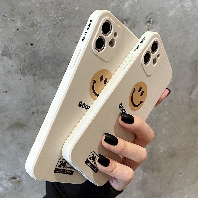Ốp lưng iphone hình Mặt Cười Good Luck G23 dẻo cạnh vuông bảo vệ camera 7plus/8plus/x/xs/xsmax/11/12/13/14/pro/promax