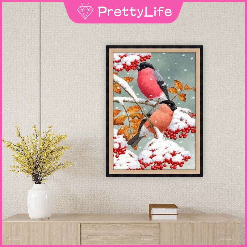 Bộ Tranh Đính Đá Tự Làm Kích Thước 30X40Cm Họa Tiết Chim Đơn Giản Hiện Đại Trang Trí Nội Thất