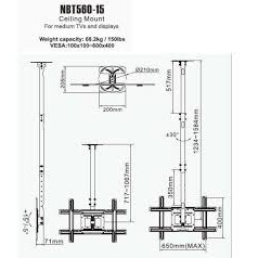 Giá Treo Tivi Thả Trần NBT560 -15  -