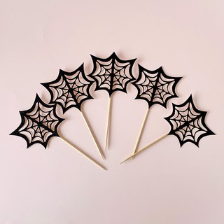 cắm mạng nhện ( 10 que)trang trí bánh kem