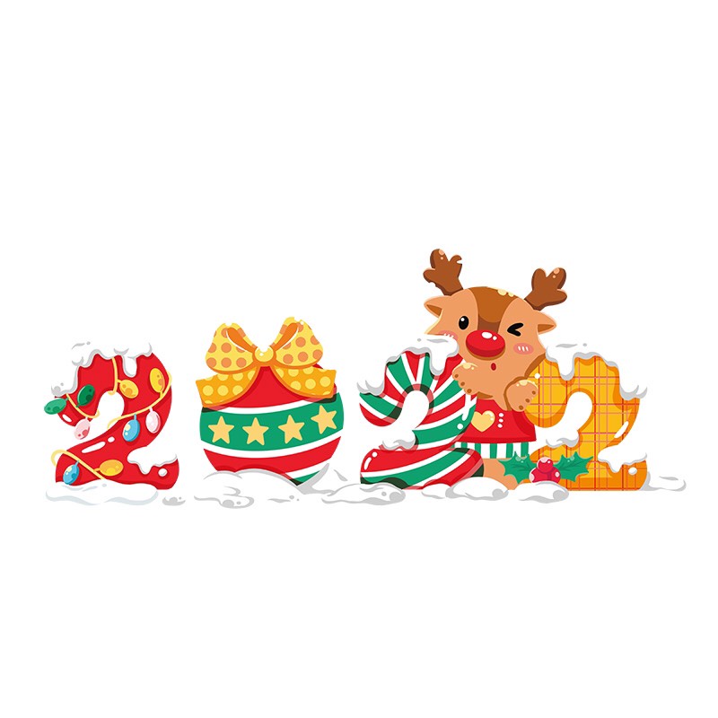 Decal dán tường Noel Hít Tĩnh Điện không Dơ Kính -