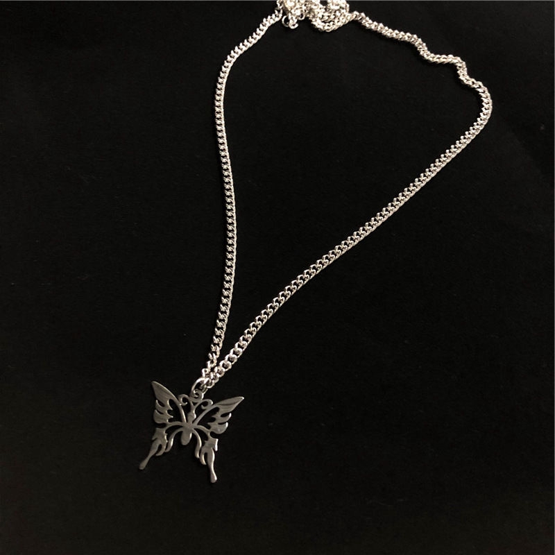 Vòng Cổ Gắn Mặt Hình Bướm Cá Tính Phong Cách Hip-Hop