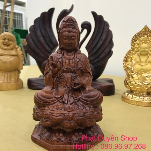 Tượng Phật quan âm bồ tát ( Gỗ Hương ) 18x10x10 - Phật Duyên Shop Pmua rẻ mua