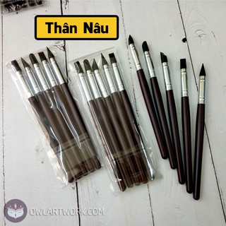 Set 5 cọ Silicone dùng Cho Keo Chặn Màu