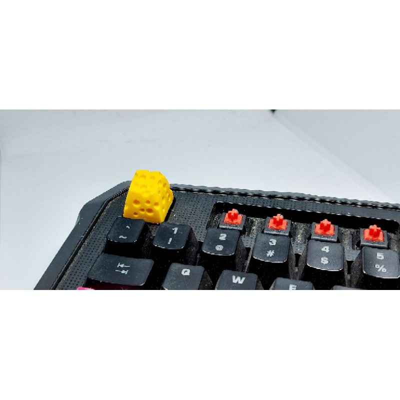 Keycap cheese clone trang trí bàn phím cơ gaming.