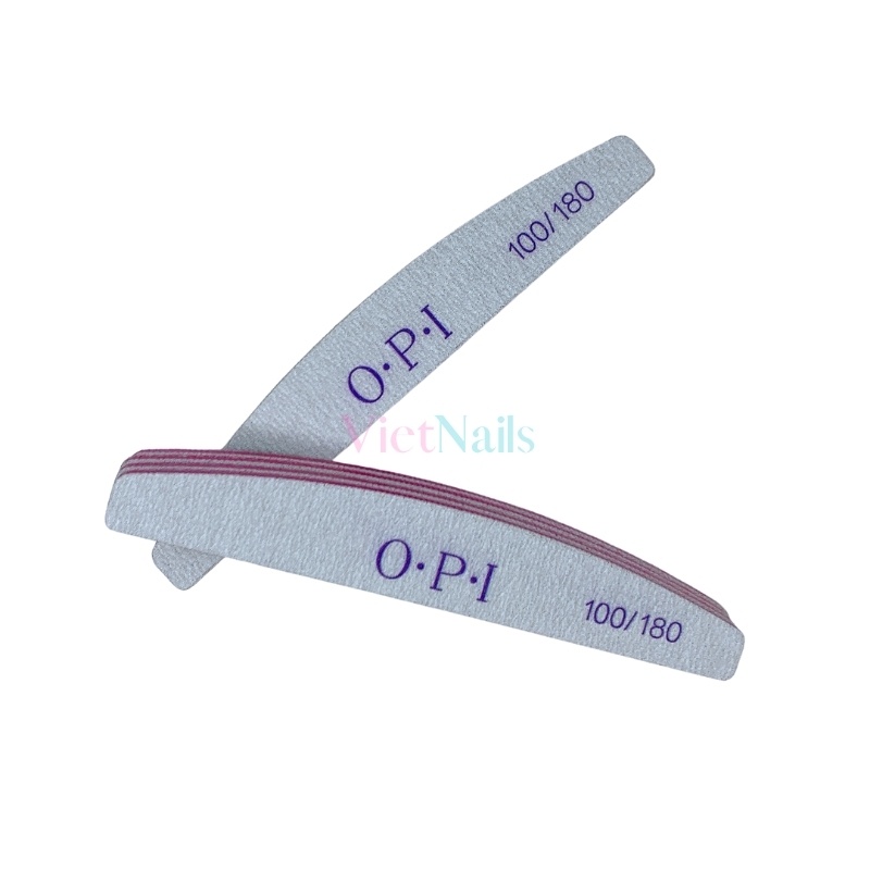 Dũa Móng Gel Móng Bột Đắp DIP OPI Nhám 100/180, Dũa Cong Bầu