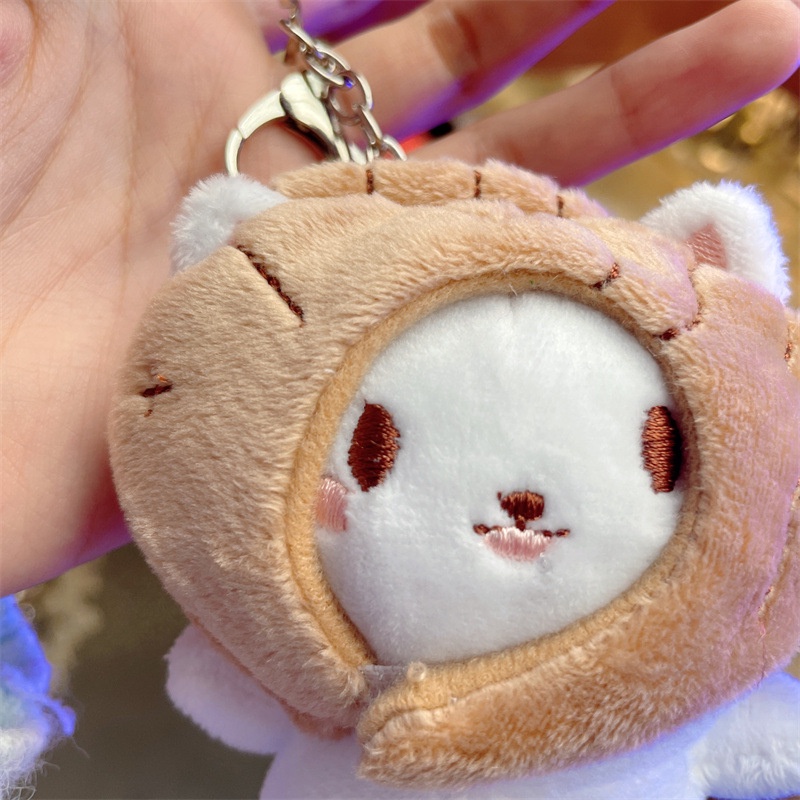 Móc Khóa Hình Mèo Nhồi Bông Xinh Xắn Đáng Yêu
