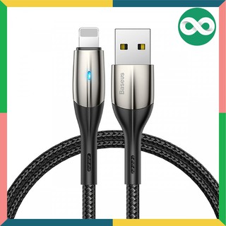 Cáp sạc nhanh iphone - cáp lightning baseus - siêu bền - chống gẫy đứt - có đèn led - bảo hành 12 tháng qua hộp