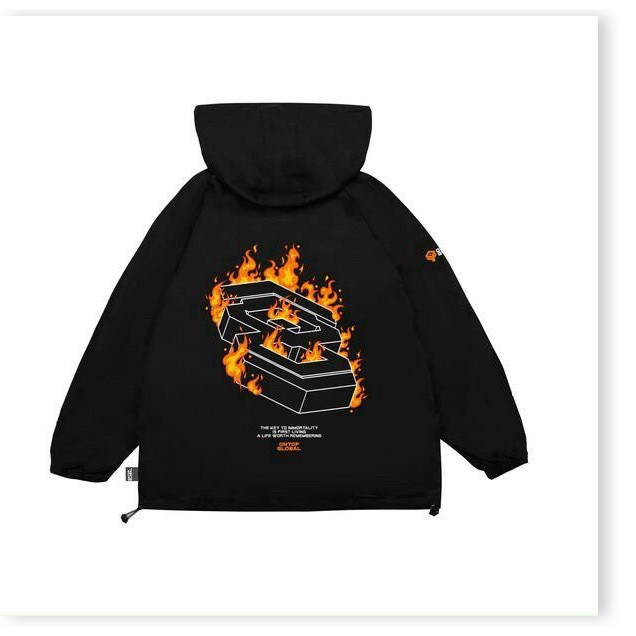 Áo khoác dù 2 lớp có mũ hoạ tiết cực chất phong cách cho các bạn trẻ KME STORE