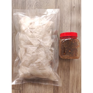 | Combo 500g bánh tráng phơi sương + hủ xốt me | Bánh tráng phơi sương chấm xốt me | Chợ Cô Thu