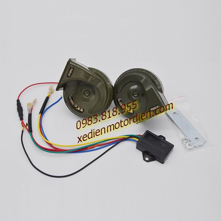 Còi ngân ô tô cao cấp 8 tiếng 12v Âm thanh lớn 510Hz và 410Hz