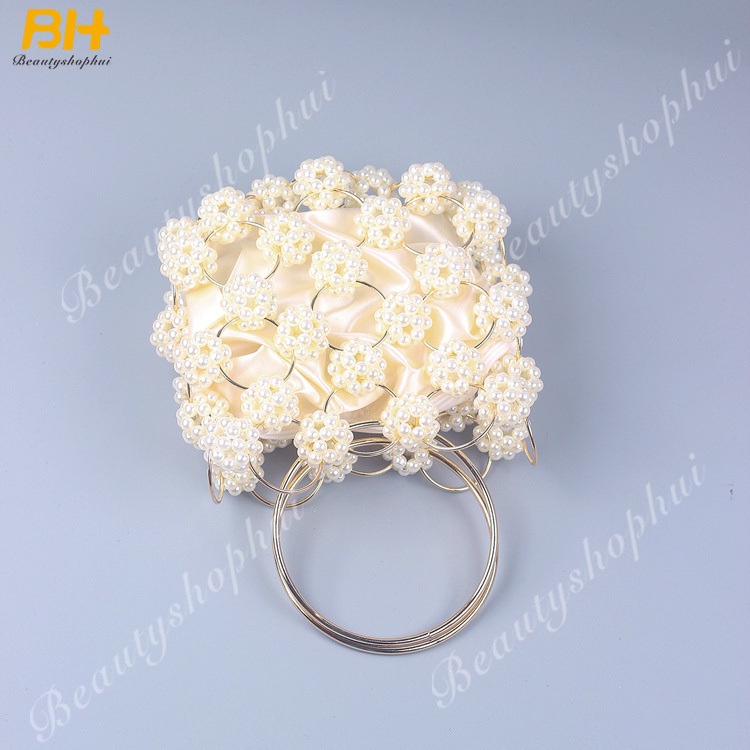 Túi Xách Đính Ngọc Trai Trắng Thời Trang Cho Nữ