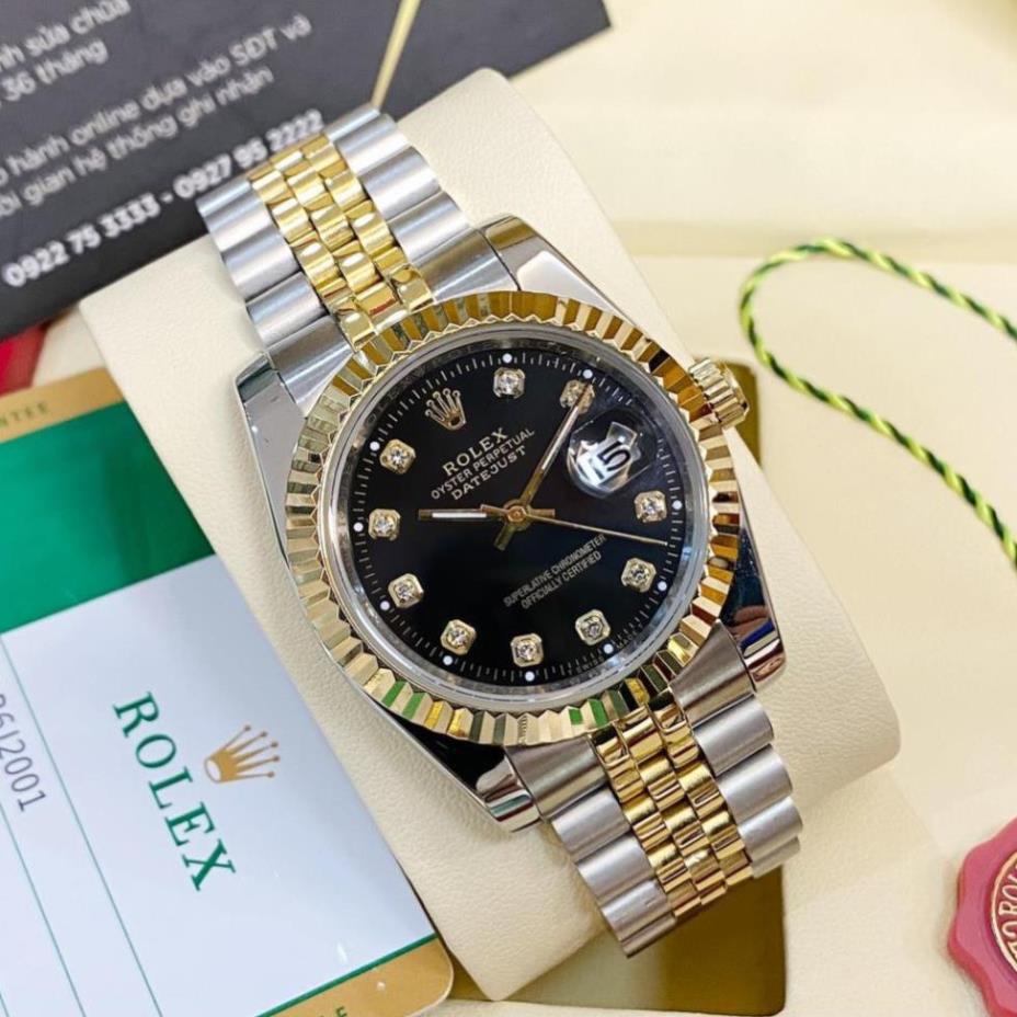 Đồng hồ nam Rolex máy cơ dây kim loại mặt tròn viền băm cao cấp bảo hành 12m DH561 shop62 | BigBuy360 - bigbuy360.vn