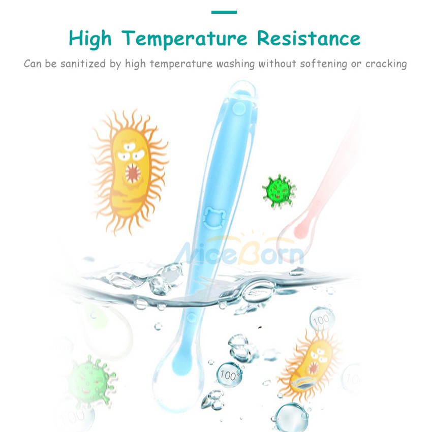 Bộ 3 thìa silicon cho trẻ em tập ăn