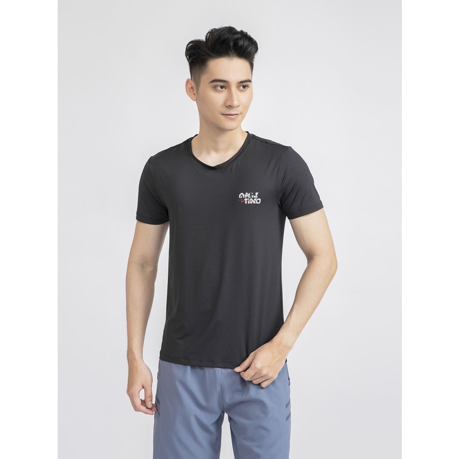 Áo phông nam Aristino  dáng slimfit cổ tròn vải thoáng mát co giãn nhẹ bền màu ATS016S1