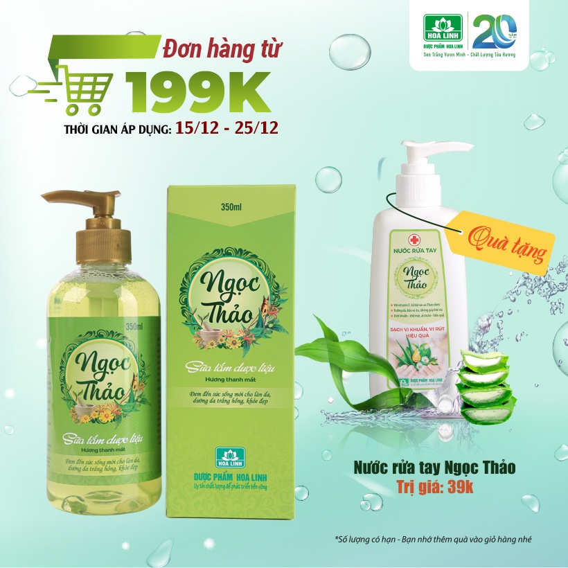 [Mã FMCGMALL -8% đơn 250K] Sữa Tắm Dược Liệu Ngọc Thảo - Hương Thanh Mát dung tích 350ml