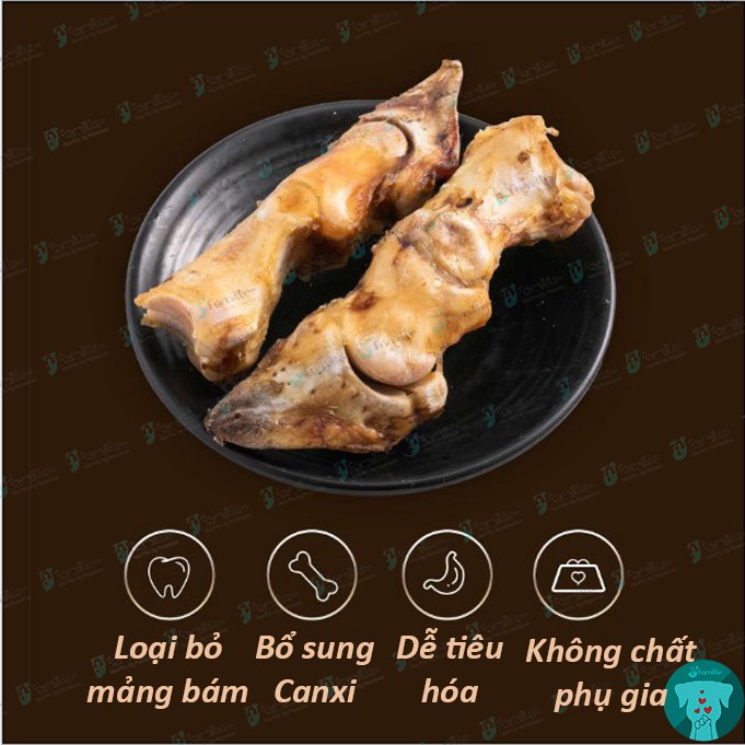 [HOT SNACK]Xương Gặm Mài Răng JFamille, Bổ Sung Collagen &amp; Canxi, Móng Bò Nướng Giòn, Chống Cắn Phá. JF98