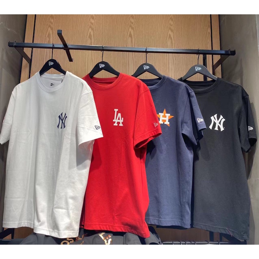 Áo Thun Tay Ngắn In logo Newera Newera MLB city Dáng Rộng Nhiều Màu Thời Trang Cho Nam Và Nữ