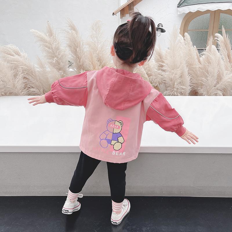 Áo Khoác Có Mũ Trùm Đầu Khóa Kéo Phối Màu Thời Trang Hàn Quốc Mới Cho Bé