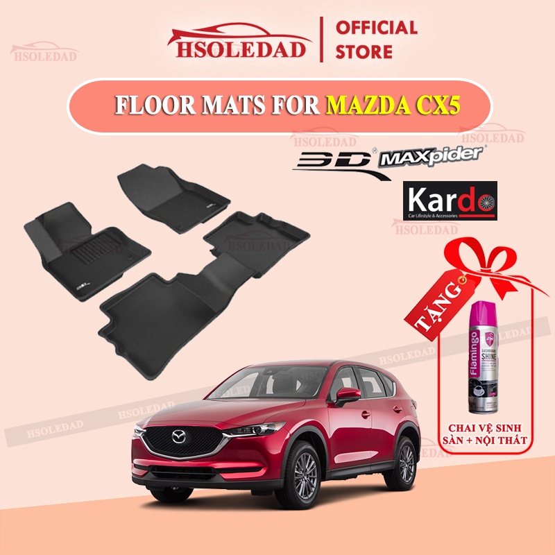 Thảm lót sàn MAZDA CX5 bằng khuôn đúc hãng Kardo và 3D MAXpider KAGU, Chất liệu XPE an toàn không độc hại