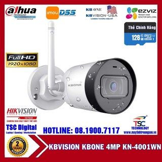 Mua Camera IP Wifi KBONE KN-4001WN KN-B41 4.0MP Full HD 1920x1080 Kèm Thẻ Nhớ Lưu Trữ | Camera Ngoài Trời Chịu Mưa Nắng